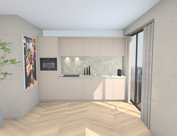 Keukentype D - Rechte opstelling